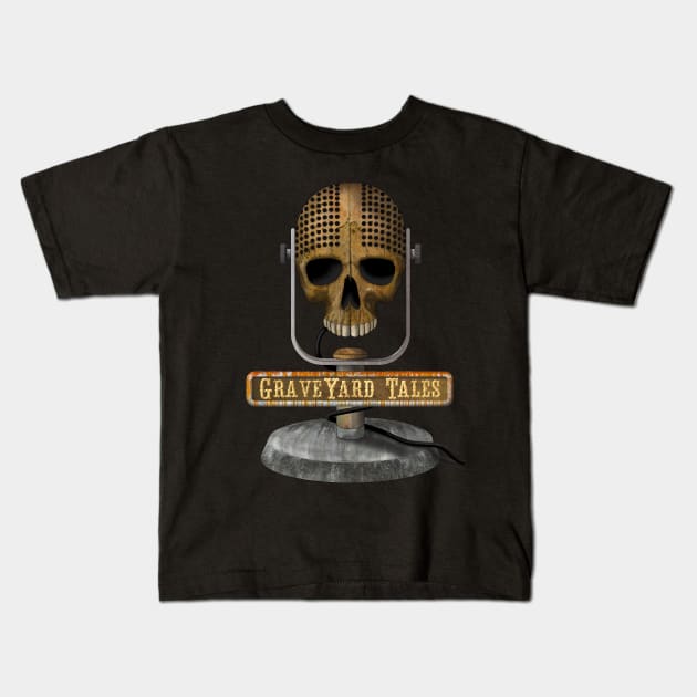 Skull Mic Kids T-Shirt by GraveYard Tales